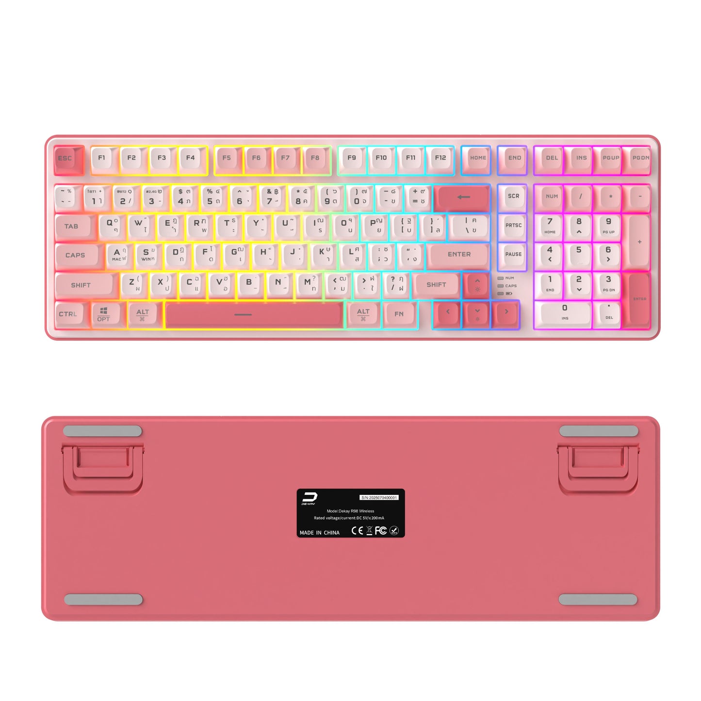 DEKAY R98 Wireless Rubber Dome Keyboard