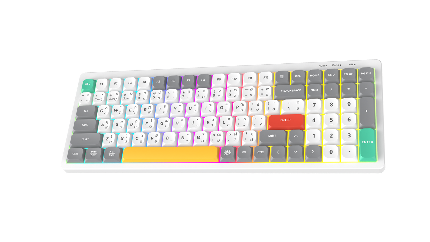 DEKAY R100 Wireless Low Profile Rubber Dome Keyboard